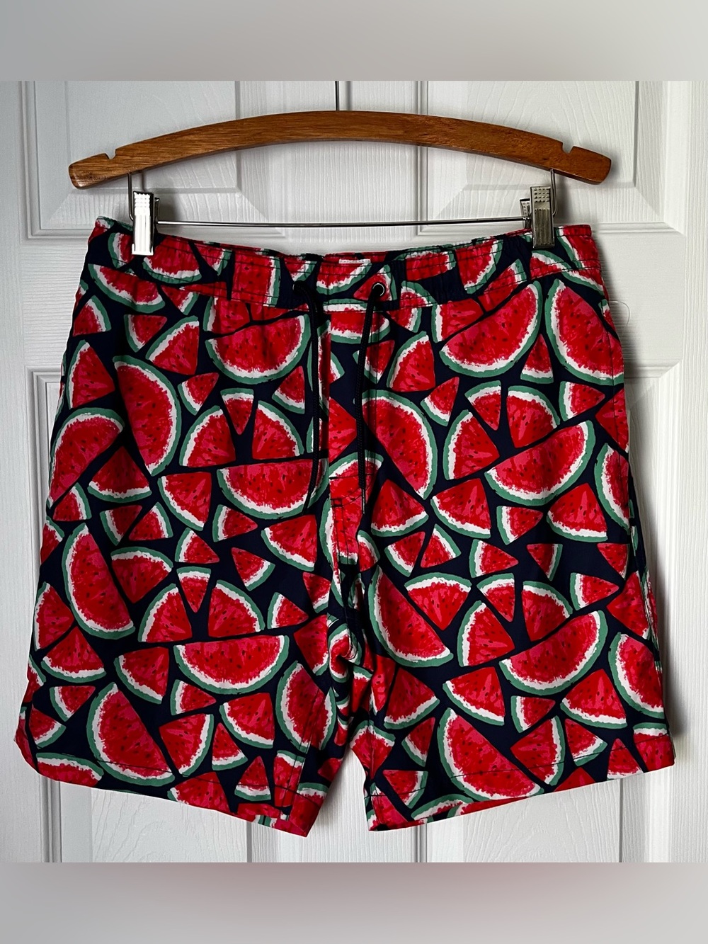 GAP Men’s Watermelon Print Swim Trunks - Red, Green, Navy